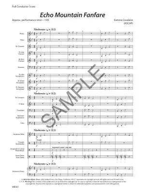Echo Mountain Fanfare - Cavaliere - Concert Band - Gr. 1