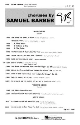 G. Schirmer Inc. - Easter Chorale - Barber/Browning  - Choral Octavo - SATB Accompanied