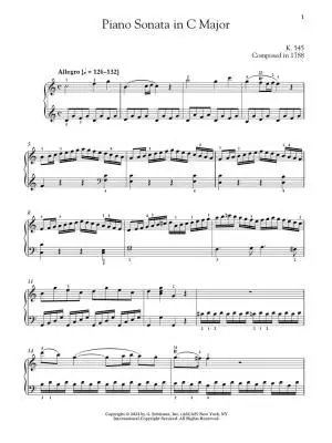 Piano Sonata in C Major, K.545 - Mozart/Doss - Piano - Book/Audio Online