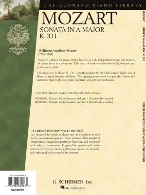 Piano Sonata in A Major, K.331 - Mozart/Dossin - Piano - Book/Audio Online