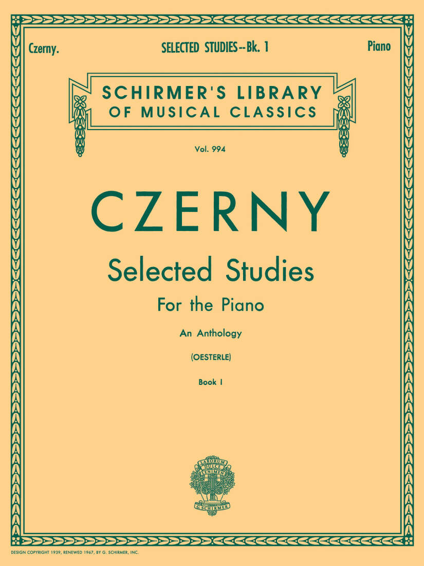 Selected Studies, Book 1 - Czerny/Oesterle - Piano - Book