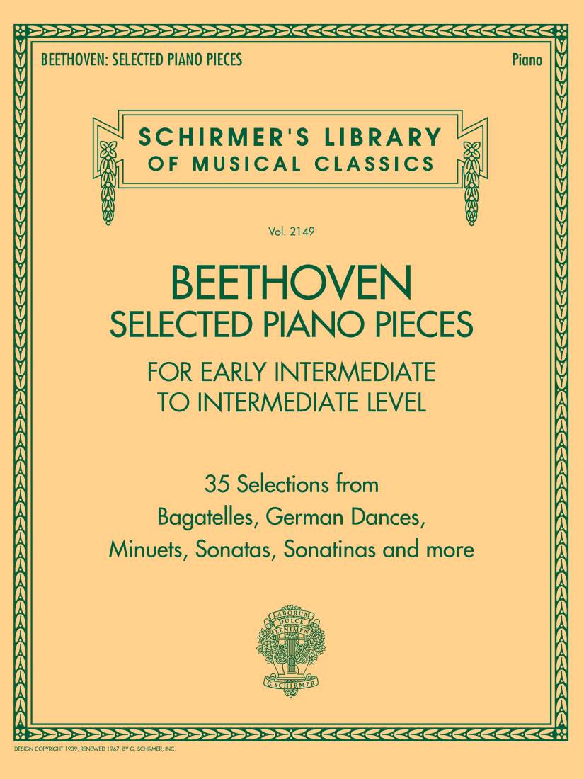 Selected Piano Pieces, Early Intermediate to Intermediate - Beethoven - Piano - Book