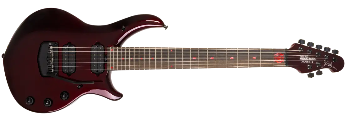Majesty Premium Select 7-String Electric Guitar with Case - Carnelian Red