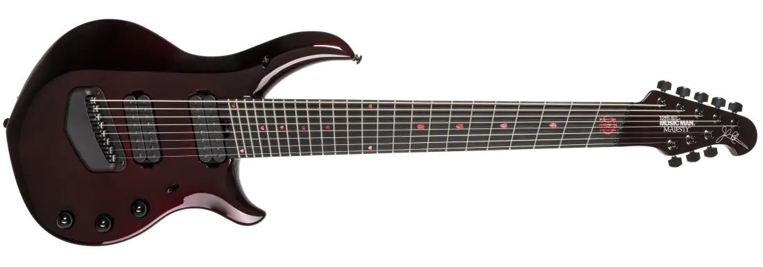 Majesty Premium Select 8-String Electric Guitar with Case - Carnelian Red