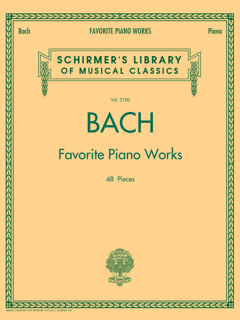 Favorite Piano Works - Bach - Piano - Book