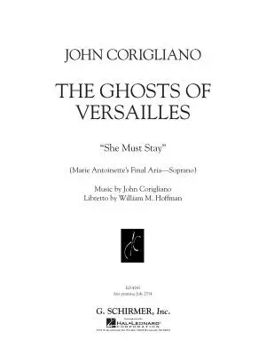 G. Schirmer Inc. - She Must Stay (from Ghosts of Versailles) - Corigliano - Soprano Voice/Piano - Sheet