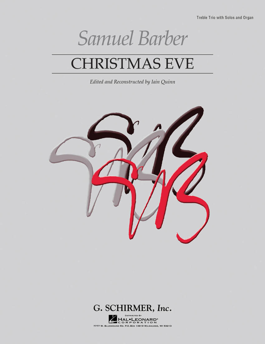 Christmas Eve - Barber/Quinn - Vocal Trio/Piano - Sheet