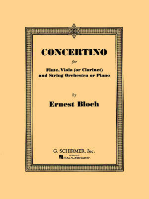 G. Schirmer Inc. - Concertino  - Bloch - Piano Reduction Score