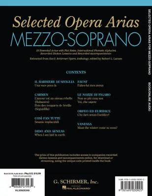 Selected Opera Arias - Larsen - Mezzo-Soprano - Book/Audio Online