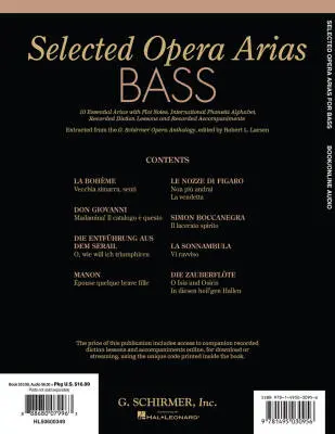 Selected Opera Arias - Larson - Bass - Book/Audio Online