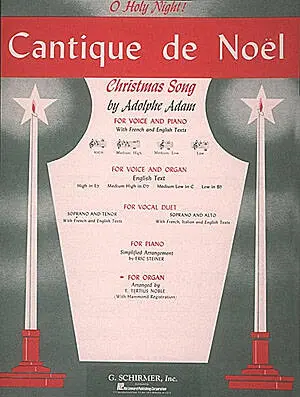 G. Schirmer Inc. - Cantique de Noel - Adam/Noble - Organ - Sheet