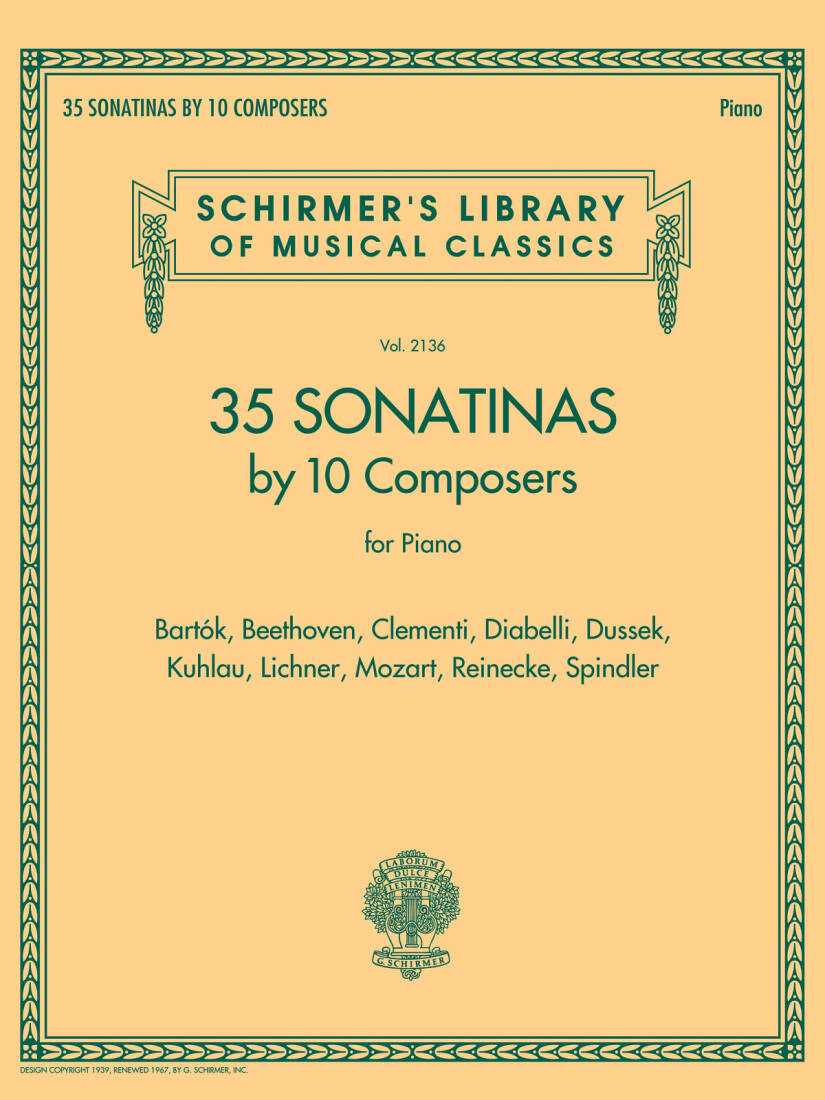 35 Sonatinas by 10 Composers - Piano - Book