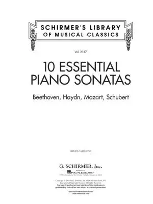 10 Essential Piano Sonatas - Various - Piano - Book