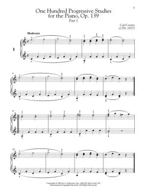 One Hundred Progressive Studies, Op. 139 - Czerny/Edwards - Piano - Book