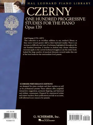 One Hundred Progressive Studies, Op. 139 - Czerny/Edwards - Piano - Book