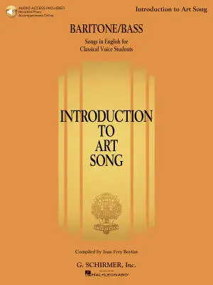 G. Schirmer Inc. - Introduction to Art Song - Boytim - Baritone/Bass - Book/Audio Online