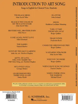 Introduction to Art Song - Boytim - Baritone/Bass - Book/Audio Online