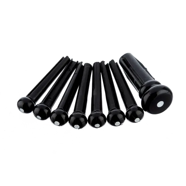 Bridge Pin Set - Black with White Dot