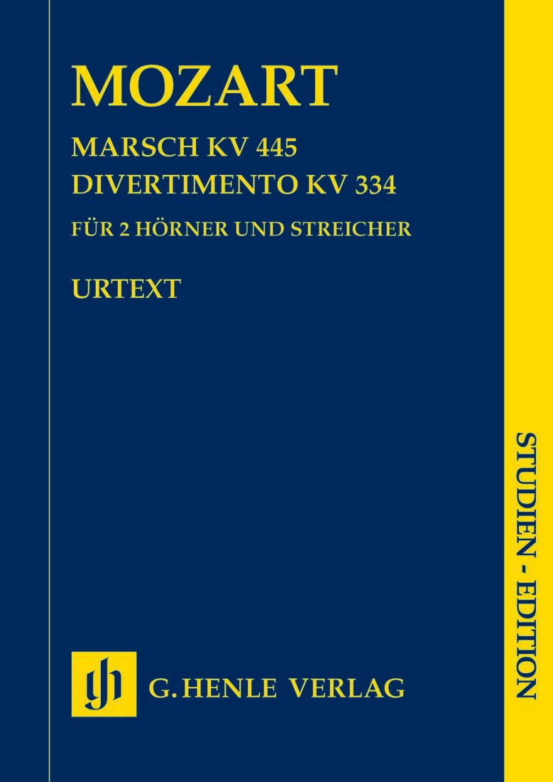 March K. 445 and Divertimento K. 334 - Mozart - Study Score