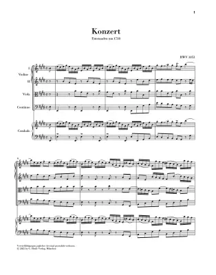Harpsichord Concerto No. 2 in E Major BWV 1053 - Bach/Entin - Full Score