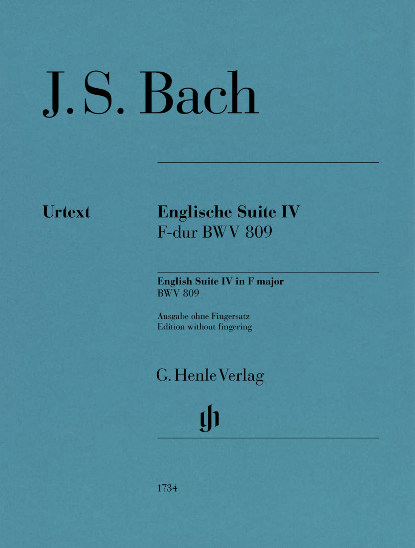 English Suite No. 4 F in major BWV 809 - Bach - Piano - Sheet