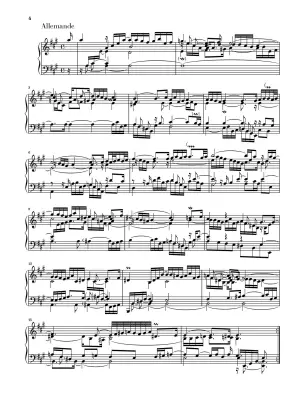English Suite No.1 in A Major BWV 806  - Bach - Piano - Sheet