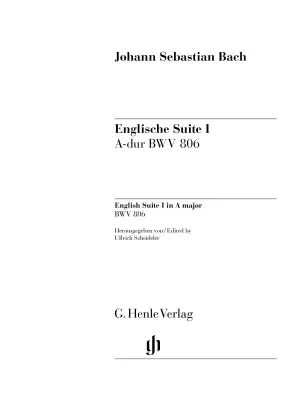 English Suite No.1 in A Major BWV 806  - Bach - Piano - Sheet