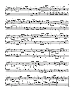 English Suite No.1 in A Major BWV 806  - Bach - Piano - Sheet