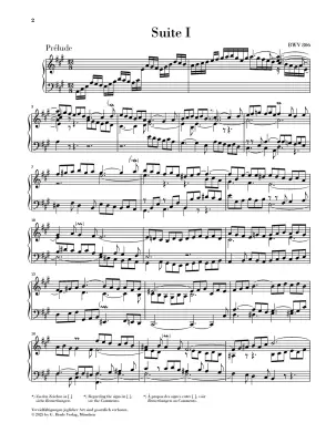 English Suite No.1 in A Major BWV 806  - Bach - Piano - Sheet
