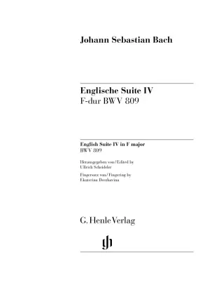 English Suite No. 4 in F Major BWV 809 - Bach - Piano - Sheet