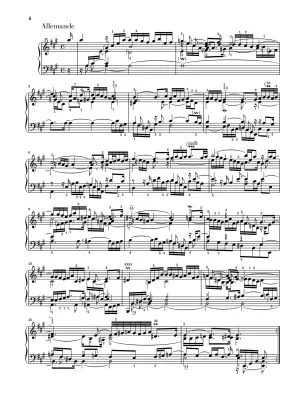 English Suite No. 1 in A Major BWV 806 - Bach - Piano - Sheet