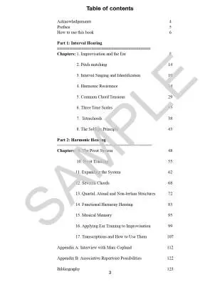 Practical Ear Training for Improvisers: the Zlotnik System - Kane - Book