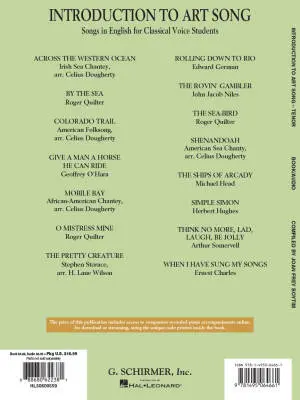 Introduction to Art Song - Boytim - Tenor - Book/Audio Online