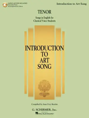 G. Schirmer Inc. - Introduction to Art Song - Boytim - Tenor - Book/Audio Online