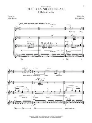 Ode to a Nightingale for Baritone - Moore - Voice/Piano - Book