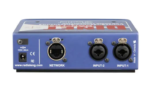 DiNET DAN-TX2 2-Channel Dante Network Transmitter