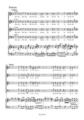 Missa in C Major K. 220 (196b) \'\'Sparrow Mass\'\' - Mozart - Vocal Score - SATB Accompanied