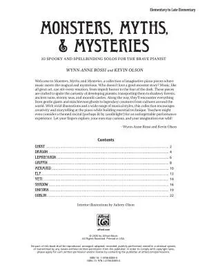 Monsters, Myths & Mysteries - Rossi/Olson - Piano - Book