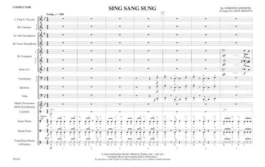 Sing Sang Sung - Goodwin/Baratta - Marching Band - Gr. 4