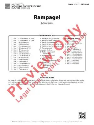 Rampage! - Stalter - Concert Band (Flex-Band) - Gr. 3