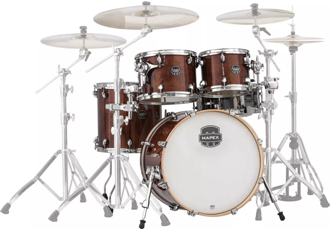 Armory 5-Piece 22,10,12,16,14-inch Shell Pack - Transparent Walnut