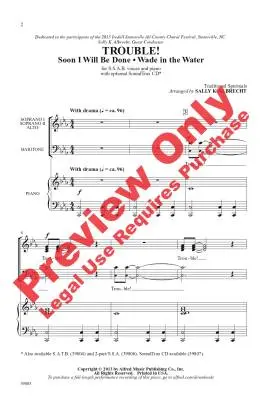 Trouble! - Albrecht - Choral Octavo - SSAB Accompanied