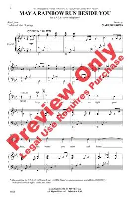 May a Rainbow Run Beside You - Burrows - Choral Octavo - SATB Accompanied