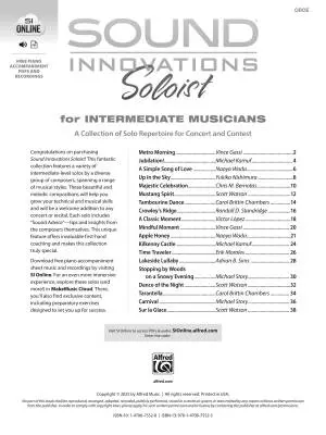 Sound Innovations Soloist for Intermediate Musicians - Oboe - Book/Media Online