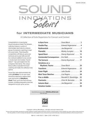 Sound Innovations Soloist for Intermediate Musicians - Snare Drum - Book/Media Online