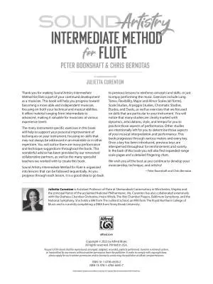 Sound Artistry: Intermediate Method - Boonshaft/Bernotas - Flute - Book
