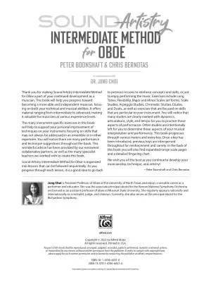Sound Artistry: Intermediate Method - Boonshaft/Bernotas - Oboe - Book