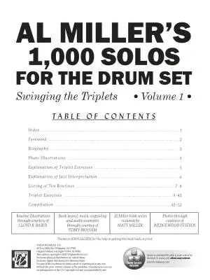 Al Miller\'s 1,000 Solos for the Drum Set, Volume 1 - Miller - Book/Media Online