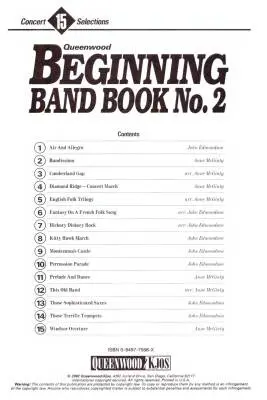 Beginning Band Book No. 2 - Edmondson/McGinty - Alto Saxophone - Book