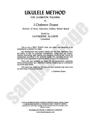 Classroom Ukulele Method, Book 1 - Doane - Ukulele - Book